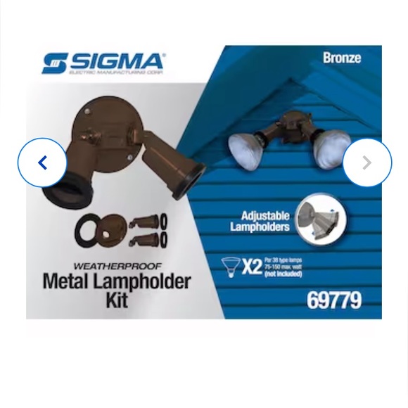 Sigma Solutions 150-Watt EQ LED Bronze 2-Head Switch-Controlled Flood Light - Picture 2 of 4